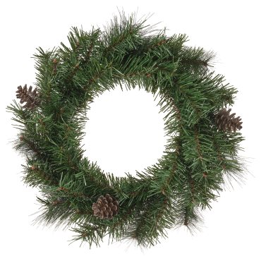 VINTERFINT, artificial wreath in/outdoor/pine cone, 45 cm, 205.860.43