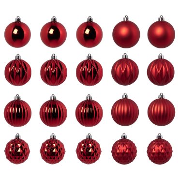VINTERFINT, tree ornament set of 20, 7 cm, 206.045.08