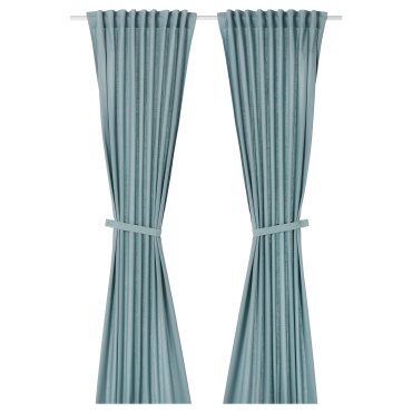 RITVA, curtains with heading tape and tie-backs/1 pair, 145x280 cm, 206.336.76