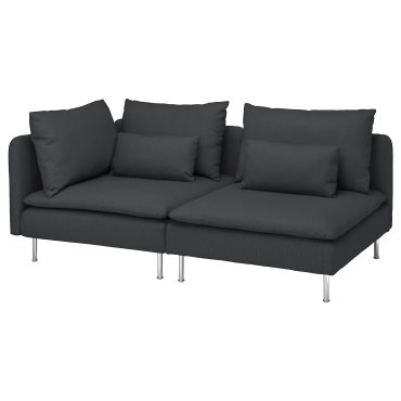 SODERHAMN, 3-seat sofa with open end, 294.496.26