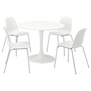 DOCKSTA/LIDAS, τραπέζι και 4 καρέκλες, 103 cm, 294.816.02