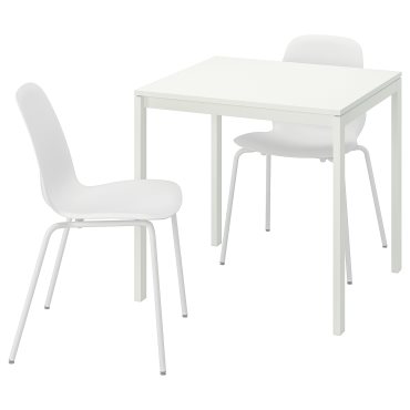 MELLTORP/LIDAS, τραπέζι και 2 καρέκλες, 75x75 cm, 294.816.16