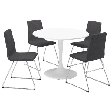 DOCKSTA/LILLANAS, table and 4 chairs, 103 cm, 294.951.14