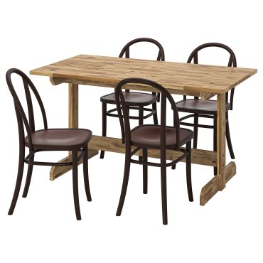 NACKANAS/SKOGS, τραπέζι και 4 καρέκλες, 140 cm, 295.282.37