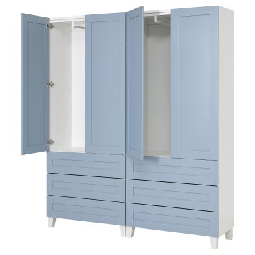 PLATSA, wardrobe with 4 doors and 6 drawers, 160x42x191 cm, 295.556.69