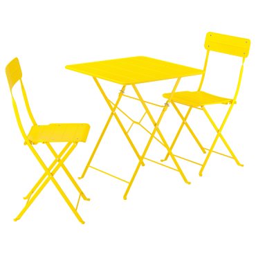 table and 2 folding chairs/outdoor, 65x65 cm, 295.730.22