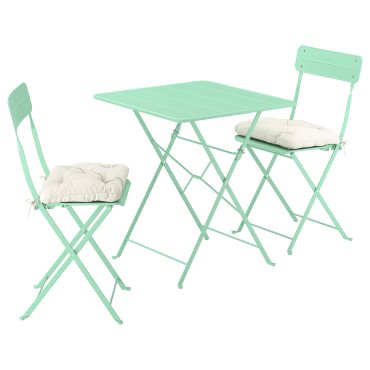 table and 2 folding chairs/outdoor, 65x65 cm, 295.732.58