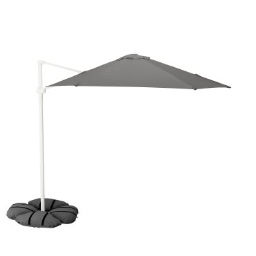 HÖGÖN/IGGÖN, parasol, hanging with base, 295.762.28