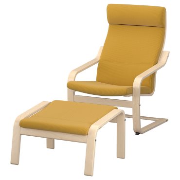 POÄNG, armchair and footstool, 296.177.28