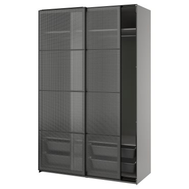 PAX/LUNDBRÄSMA, wardrobe with sliding doors, 150x66x236 cm, 296.178.89