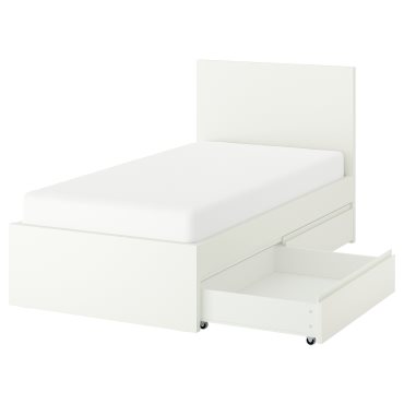 STORKLINTA, σκελετός κρεβατιού με 2 κουτιά αποθήκευσης, 90x200 cm, 296.308.00
