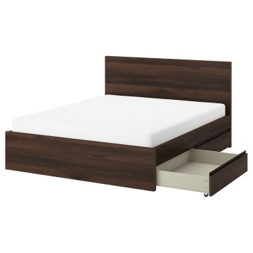 STORKLINTA, σκελετός κρεβατιού με 4 κουτιά αποθήκευσης, 160x200 cm, 296.308.81