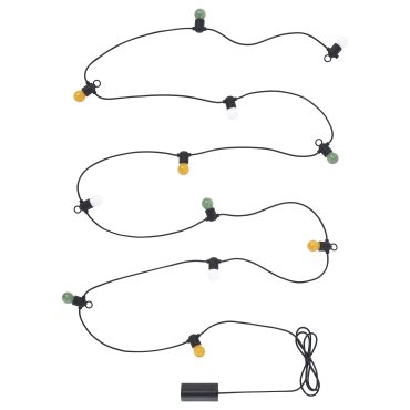 SOLVINDEN, lighting chain with built-in LED light source/12 lights/outdoor/battery-operated, 305.705.98