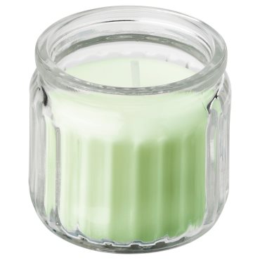 LOVSKOGSLUND, scented candle in glass/apple, 12 hr, 305.941.51