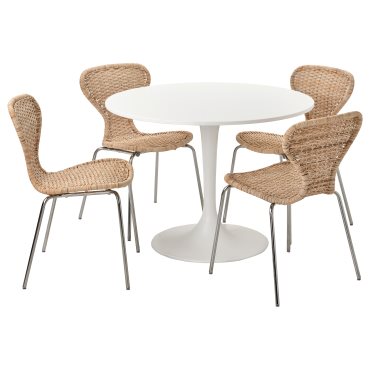DOCKSTA/ALVSTA, table and 4 chairs, 103 cm, 394.815.74