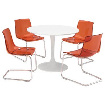 DOCKSTA/TOBIAS, table and 4 chairs, 103 cm, 394.992.77