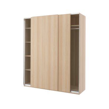 PAX/HASVIK, ντουλάπα με συρόμενες πόρτες, 200x66x236 cm, 395.031.61