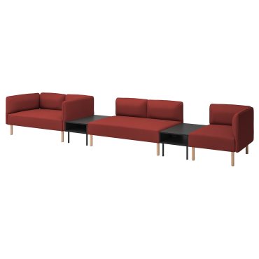 LILLEHEM, 5-seat modular sofa with side table, 395.697.41