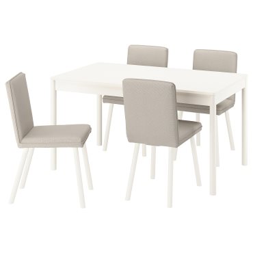 TONSTAD/TONSTAD, table and 4 chairs, 140/196x85 cm, 396.123.77