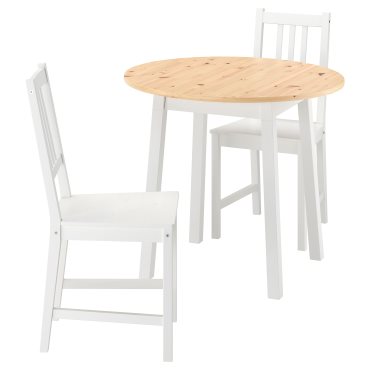 PINNTORP/PINN, τραπέζι και 2 καρέκλες, 85 cm, 396.268.31