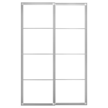 PAX, pair of sliding door frames with rail, 150x236 cm, 404.581.86