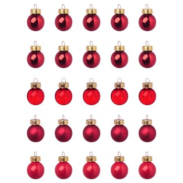 VINTERFINT, decoration bauble/glass/25 pack, 2 cm, 405.534.14