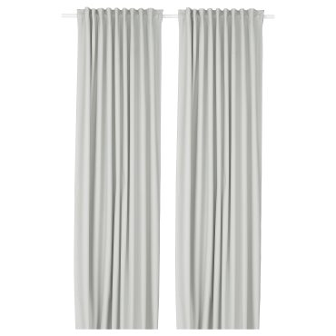 KORGMOTT, block-out curtains with heading tape/1 pair, 145x300 cm, 405.971.49