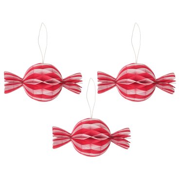 VINTERFINT, διακοσμητικά για το δέντρο καραμέλα, σετ 3 τεμ., 406.115.17