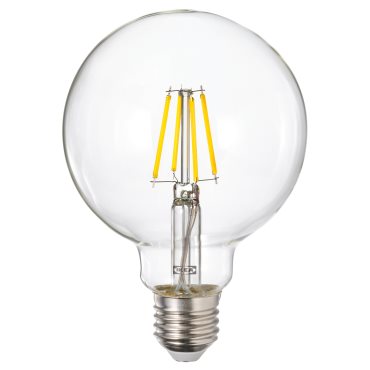 LUNNOM, λαμπτήρας LED E27 470 lumen/ρυθμιζόμενης έντασης, 95 mm, 406.148.27