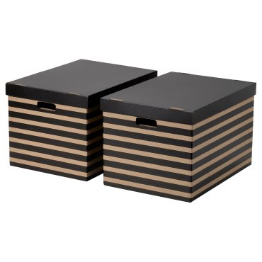 SVARTTRÄDA, box with lid 2 pack, 35x50x31 cm, 406.233.46