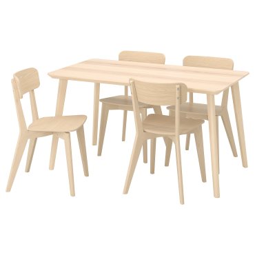 LISABO/LISABO, table and 4 chairs, 140x78 cm, 493.855.29