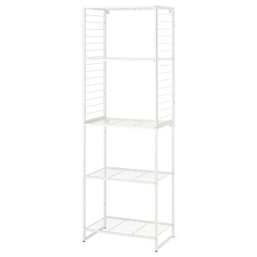 JOSTEIN, shelving unit with grid/in/outdoor/wire, 62x40x180 cm, 494.372.55
