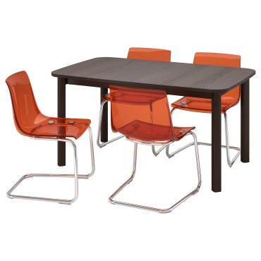 STRANDTORP/TOBIAS, τραπέζι και 4 καρέκλες, 150/205/260 cm, 494.848.93