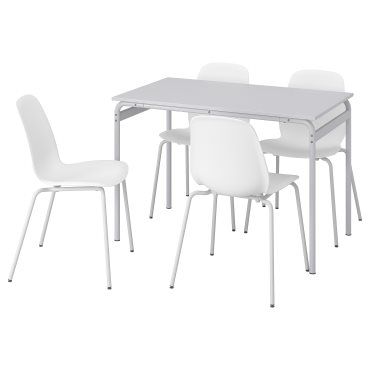 GRASALA/LIDAS, table and 4 chairs, 110 cm, 494.972.73