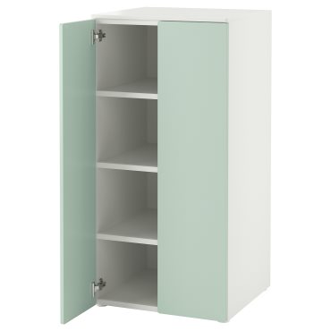 SMASTAD/PLATSA, wardrobe with 3 shelves, 60x57x123 cm, 495.465.13