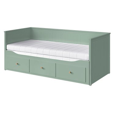 HEMNES, κρεβάτι επισκέπτη day bed 3 συρτάρια/2 στρώματα, 80x200 cm, 496.102.31
