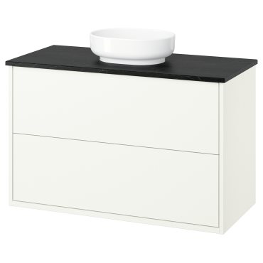 HAVBÄCK/VINDEL, wash-stand with drawers/wash-basin, 102x49x77 cm, 496.224.65