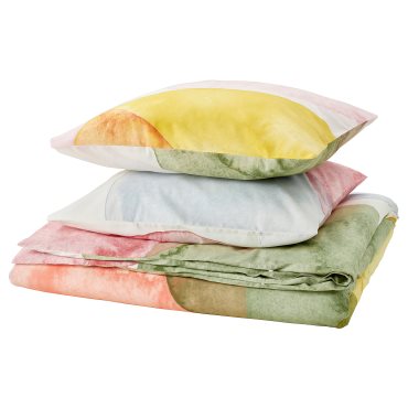 OLYMPTISTEL, duvet cover and 2 pillowcases, 240x220/50x60 cm, 505.747.60
