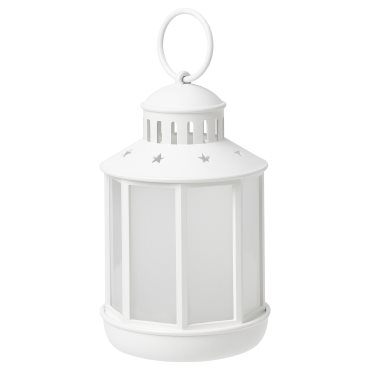 STRÅLA, lantern with built-in LED light source/battery-operated, 13 cm, 505.824.49