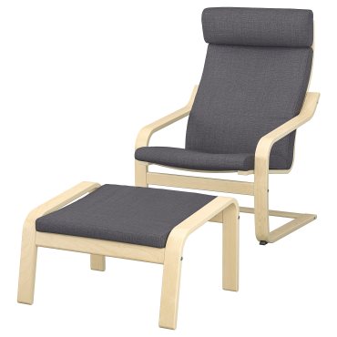 POÄNG, armchair and footstool, 594.842.94