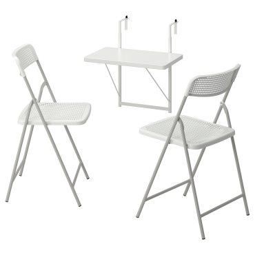 TORPARO, table for wall/2 foldable chairs/outdoor, 50 cm, 594.948.63