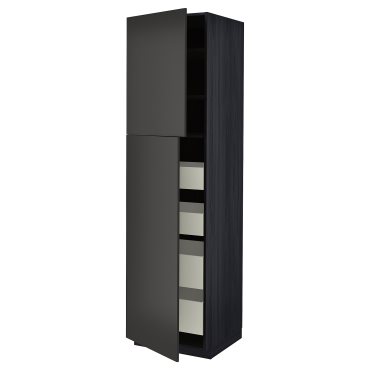 METOD/MAXIMERA, high cabinet with 2 doors/4 drawers, 60x60x220 cm, 594.975.93