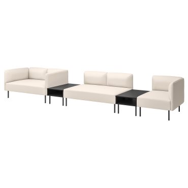 LILLEHEM, 5-seat modular sofa with side table, 595.534.66