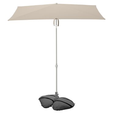 TVETÖ/IGGÖN, tilting parasol with base, 180x145 cm, 595.762.03