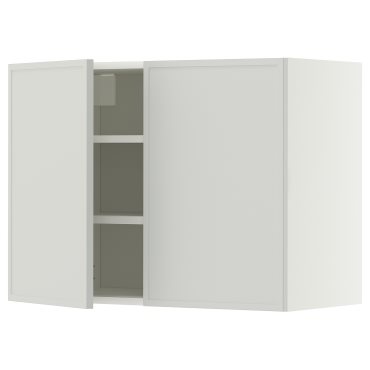 METOD, wall cabinet with shelves/2 doors, 80x60 cm, 596.061.01