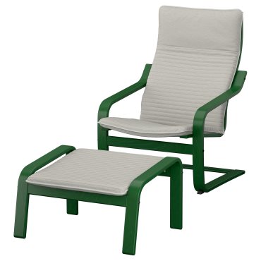 POÄNG, armchair and footstool, 596.255.57