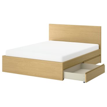 STORKLINTA, σκελετός κρεβατιού με 4 κουτιά αποθήκευσης, 160x200 cm, 596.308.51