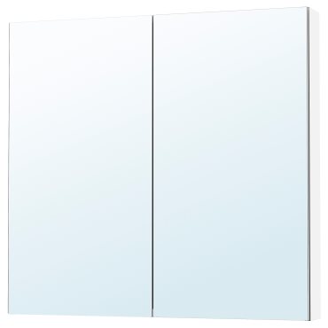 LETTAN, ντουλάπι καθρέφτη με πόρτες, 100x15x95 cm, 605.349.24