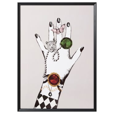 KNOPPANG, frame with poster/Fine jewellery, 50x70 cm, 605.366.21