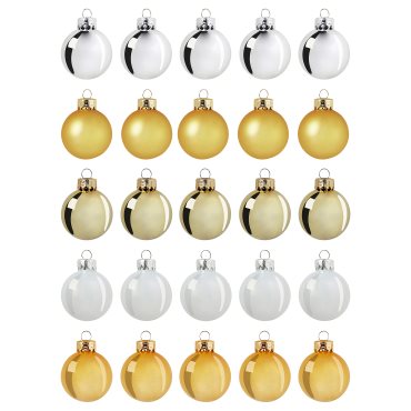 VINTERFINT, decoration bauble/glass/25pack, 3.5 cm, 605.534.08
